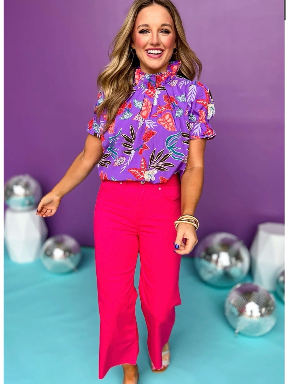 Ladies Entro purple blouse